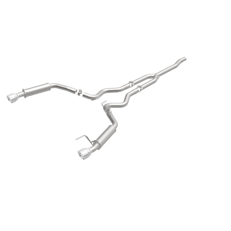 MagnaFlow Cat-Back 15-16 Ford Mustang 2.3L L4 Competition SS 3in Dual Split Rear 4.5in Black Tips - 19256