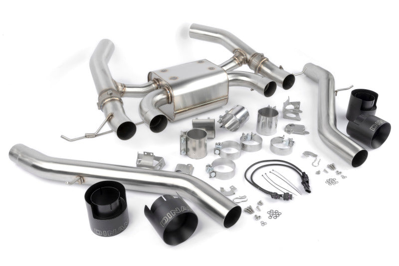 Dinan 21-27 BMW M3/M4 (G80/G82/G83) Valved Axleback Exhaust System - Black Tips - D660-0093-BLK