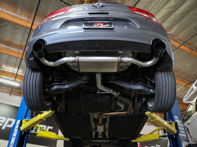 aFe Takeda Series 2.5in 409 SS Axle-Back Exhaust 18-20 Hyundai Elantra GT L4-1.6L(t) w/ Black Tips - 49-47016-B