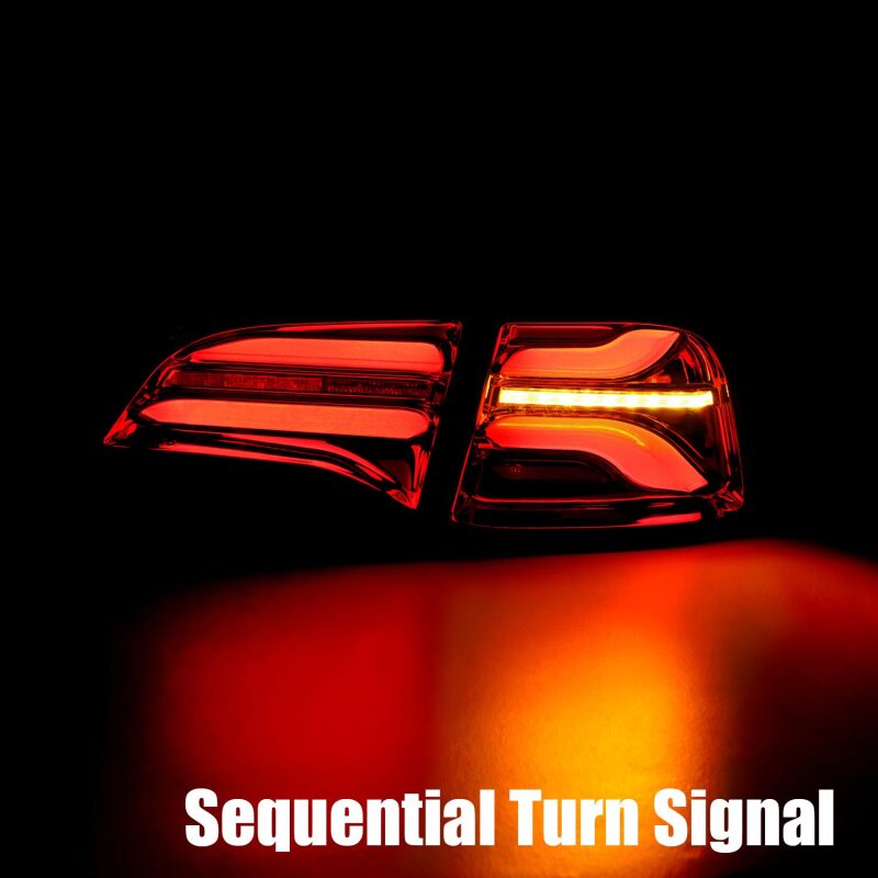AlphaRex 20-22 Tesla Model Y PRO-Series LED Tail Lights Red Smoke w/Seq Sig - 601040