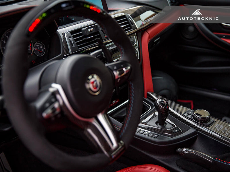 AutoTecknic Carbon Alcantara Shift Console Trim - BMW F80 M3 | F82/ F83 M4