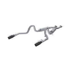 Load image into Gallery viewer, MBRP 99-04 Ford Mustang GT 4.6L 2.5in. Dual Split Rear AL Cat Back w/ 3.5in. Dual Wall Blk. Tips - S7221ALBT