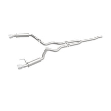 Load image into Gallery viewer, MagnaFlow Cat-Back 15-16 Ford Mustang 2.3L L4 Competition SS 3in Dual Split Rear 4.5in Black Tips - 19256