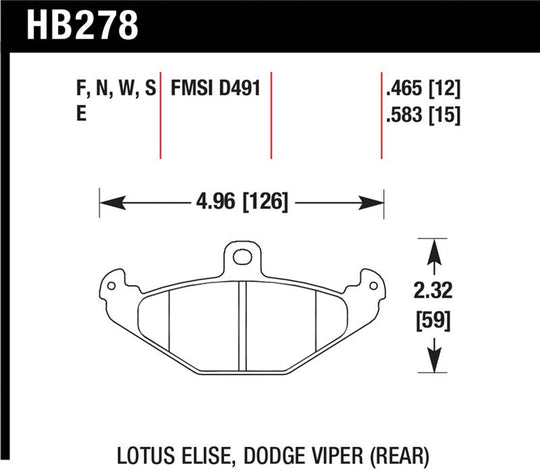 Hawk HPS Street Brake Pads - HB278F.583