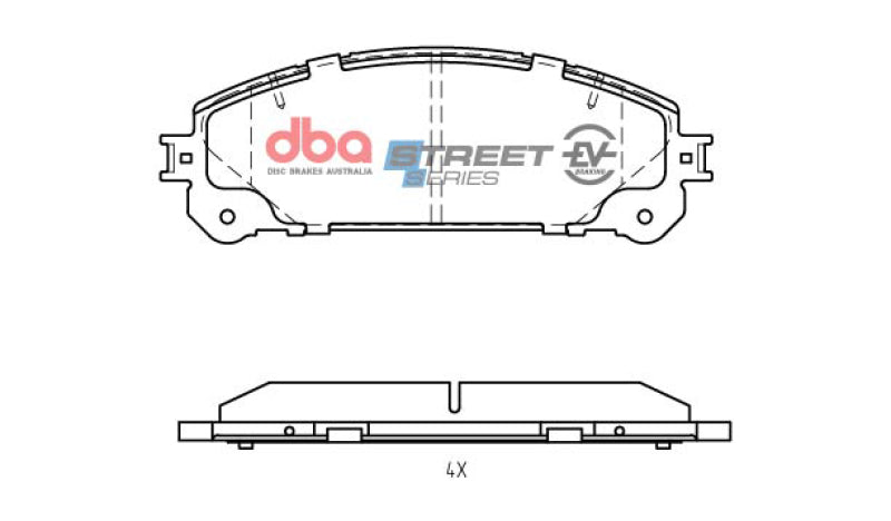 DBA 15-18 Lexus NX200t Front SSEV Street Series Brake Pads - DB2004SSEV