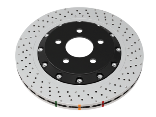 DBA 13-20 Lexus GS350 F Sport RWD Front 5000 Series Cross Drilled Rotor w/Black Hat - DBA53910BLKXD