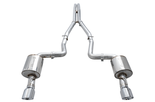 AWE Tuning 2015+ Dodge Charger 6.4L/6.2L SC Non-Resonated Touring Edition Exhaust - Silver Tips - 3020-32056