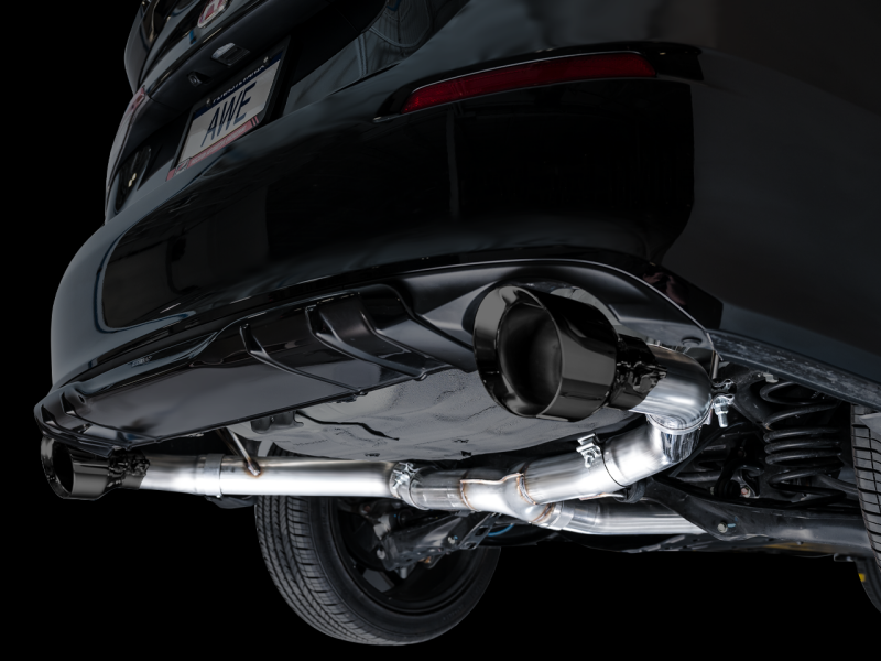 AWE Tuning 22+ Honda Civic Si/Acura Integra Track Edition Cat-Back Exhaust - Dual Diamond Black Tips - 3020-33331
