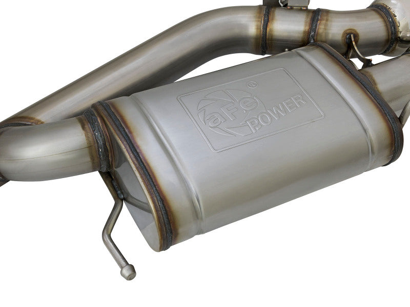 aFe MACHForce XP 3in 304SS Cat Back Exhaust s/ Black Tips 16-17 Cadillac ATS-V V6-3.6L (tt) - 49-34078-B