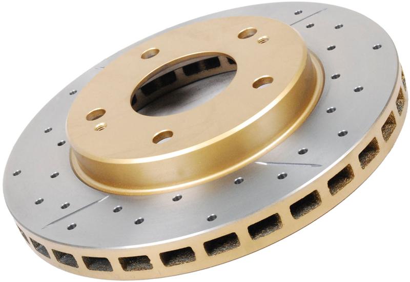 DBA 05-09 Chrysler 300 C Rear Gold Cross Drilled & Slotted KP Street Series Rotor - DBA2439X