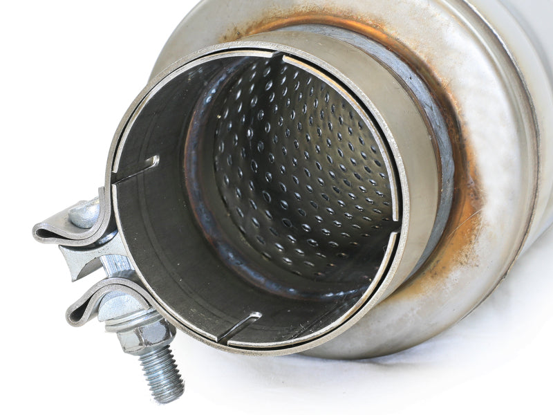 aFe MACH Force-Xp Muffler 3 IN ID Center/Center x 5 IN Dia. x 19 IN Overall Length - Round Body - 49M30059