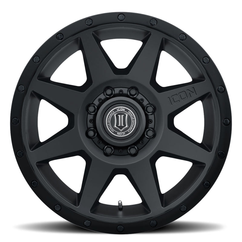 ICON Rebound 20x9 8x180 12mm Offset 5.5in BS 124.2mm Bore Double Black Wheel - 1820908955DB