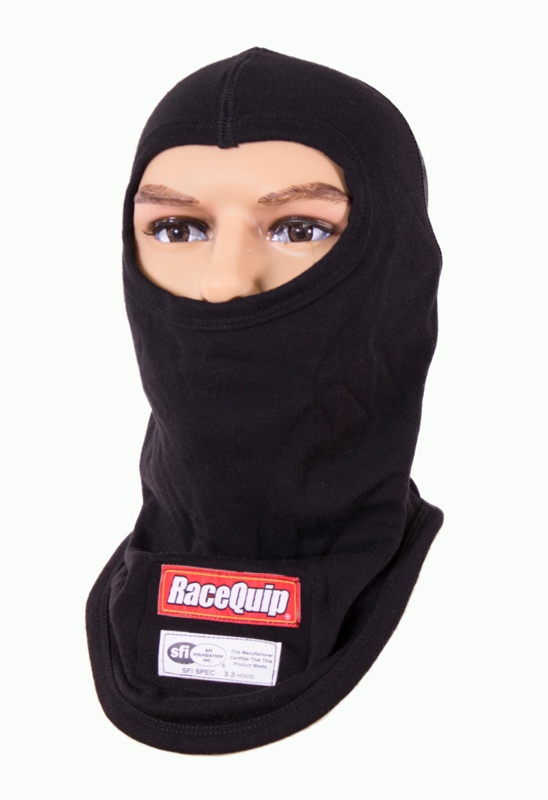 RaceQuip Black SFI 3.3 Fr Single Layer Hood JR. - 433990