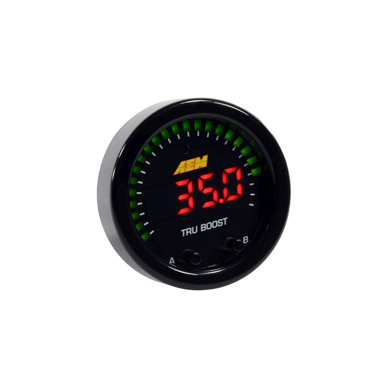 AEM X-Series Tru-Boost Controller Gauge w/ Boost Control Solenoid 80PSIg Internal MAP Sensor - 30-0352