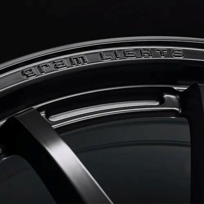 Gram Lights 57NR LIMITED II 18x9.5 +22 5-114.3 Semigloss Black Wheel w/ Black Cap/Stickers/Air Valve - WGN2X22ESB