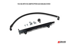 Load image into Gallery viewer, AMS Performance 08-15 Mitsubishi EVO X CNC Machined Aluminum Fuel Rail w/Pulsation Dampener - Black - AMS.04.07.0006-2