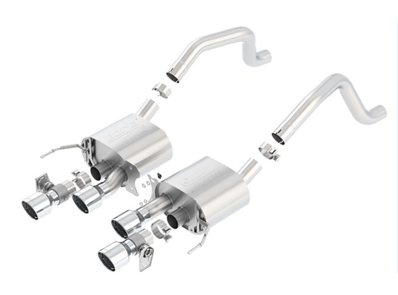 Borla 15 Chevy Corvette C7 ZO6 6.2L w/o AFM w/ NPP ATAK Quad RD RL IC Tips Center Rear Exit Exhaust - 11903