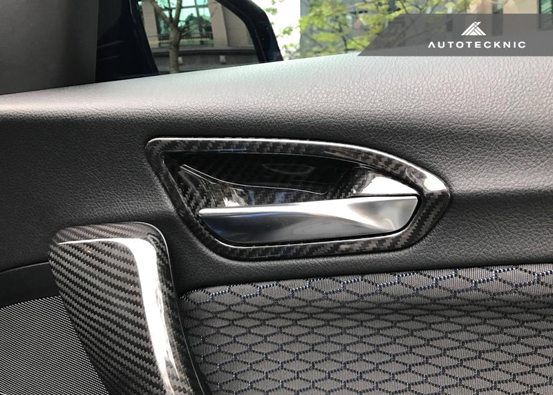 AutoTecknic Dry Carbon Interior Door Handle Trim Set - BMW F87 M2 | F22 2-Series | F20 1-Series