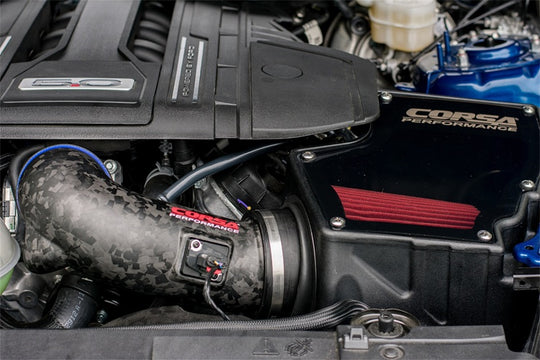 Corsa 2018-2023 Ford Mustang GT 5.0L V8 Forged Carbon Fiber Air Intake w/ DryTech 3D No Oil Filter - 44007D-MF