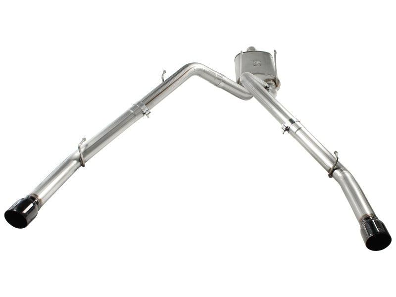 aFe MACHForce XP Exhausts Cat-Back SS-409 EXH CB Dodge Ram 1500 5.7L HEMI 09-13 Glossed Black - 49-42013-B