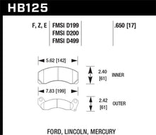 Load image into Gallery viewer, Hawk HPS Street Brake Pads - HB125F.650
