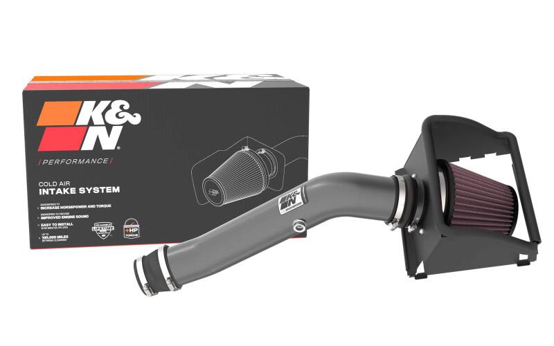 K&N 18-24 Ford F150 3.3L V6 Performance Air Intake System w/ Red Air Filter - 77-2619KC