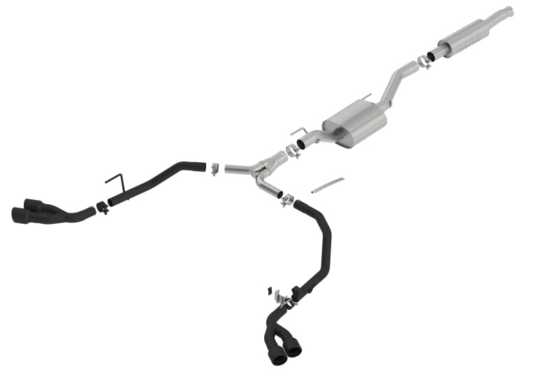 Borla 2020 Jeep Gladiator JT 3.6L V6 AT/MT AWD 2.75-2in S-Type Catback Ceramic Blk Tailpipe & Tips - 140815CB