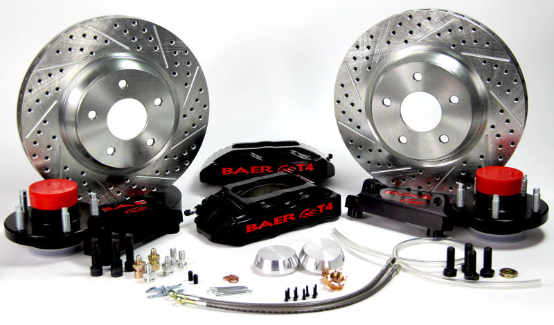 Baer Brakes 65-66 Ford Mustang 13in Track4 Front Brake Kit-Black- - 4301504B