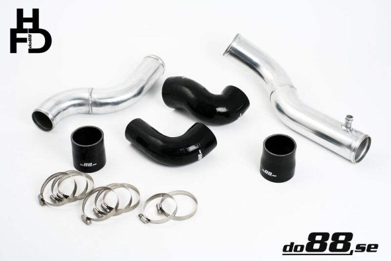 do88 Volvo 7/940 Turbo Top Connection Pipe Kit Black Hoses 3in Throttle Body - TR-740-S-76