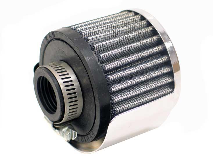K&N 1in Flange ID x 3in OD x 2.5in Height Clamp On Crankcase Vent Filter - 62-1511
