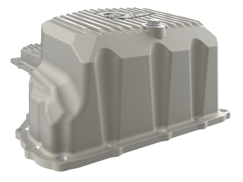 aFe GM Diesel Trucks 17-19 V8-6.6L L5P POWER Street Series Engine Oil Pan Raw w/ Machined Fins - 46-71360A
