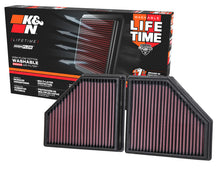 Load image into Gallery viewer, K&amp;N 16-19 BMW 750i L6-4.4L F/I Replacement Drop In Air Filter - 33-5086