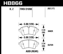 Load image into Gallery viewer, Hawk 18-19 Audi S5 HPS 5.0 Rear Brake Pads - HB866B.652