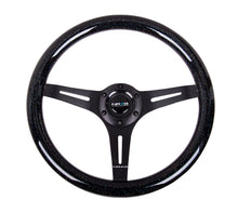 Load image into Gallery viewer, NRG Classic Wood Grain Steering Wheel (350mm) Black Sparkled Grip w/Black 3-Spoke Center - ST-015BK-BSB