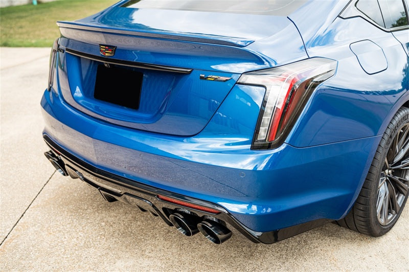 Corsa 22-25 Caddy CT5-V Blackwing 3in Axle-Back - Act. Exh. - Dual Rear Exit - Twin 4.5in Tips - Blk - 21322BLK