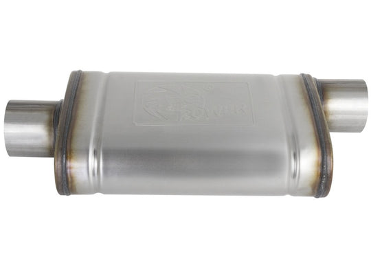 aFe MACHForce XP SS Muffler 3in Center Inlet / 3in Outlet 9in L x 4in W x 14in Body - 49M00031