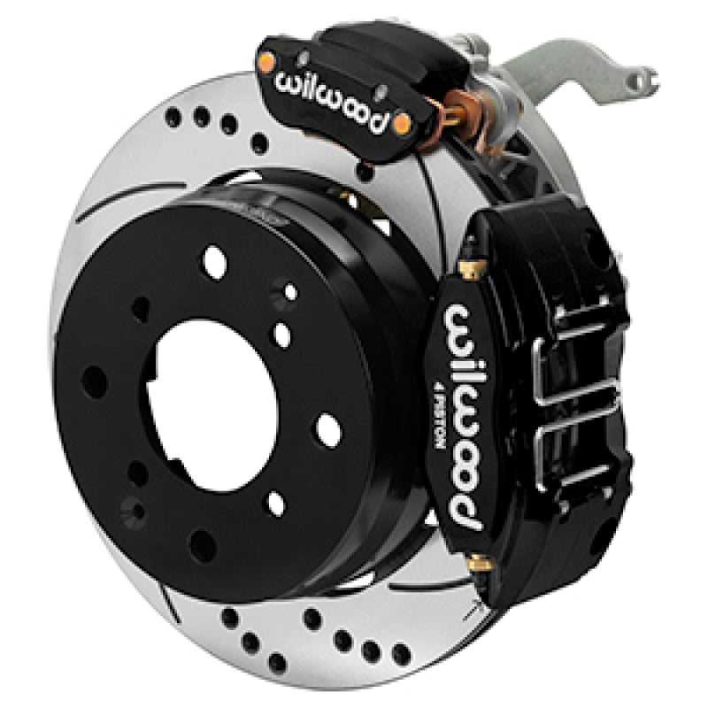 Wilwood 70-76 Porsche 914 Rear Powerlite Brake Kit Dilled & Slotted - Black - 140-17475-D