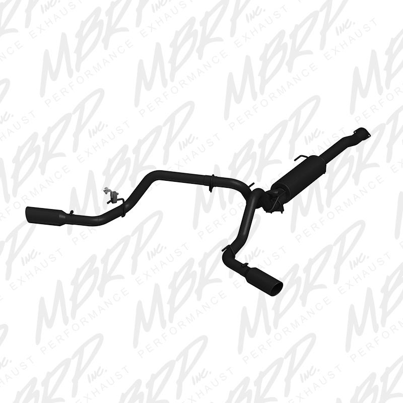 MBRP 2016 Toyota Tacoma 3.5L 3in Cat Back Dual Split Side Black - S5340BLK