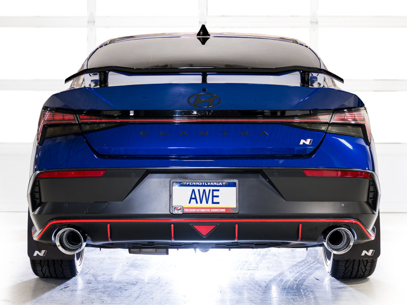 AWE Tuning 22-26 Hyundai Elantra N Track Edition Cat-Back Exhaust - Chrome Silver Tips - 3020-32237