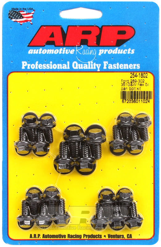ARP Ford 289-302 / 351 C&W Hex Oil Pan Bolt Kit - 254-1802