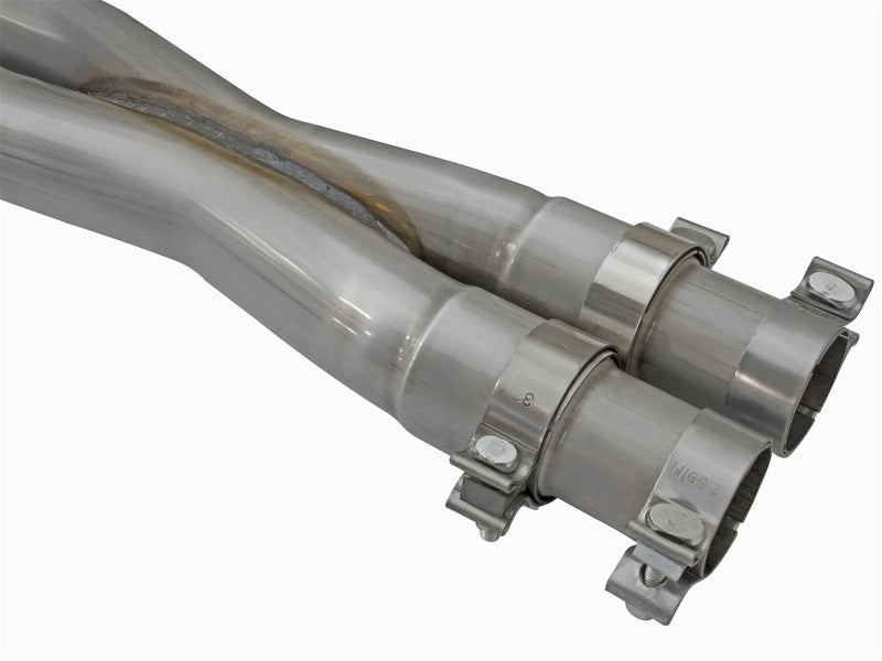 aFe Mach Force-Xp 3in CB Stainless Steel Dual Exhaust System w/Polished Tips 09-15 Cadillac CTS-V - 49-34063-P