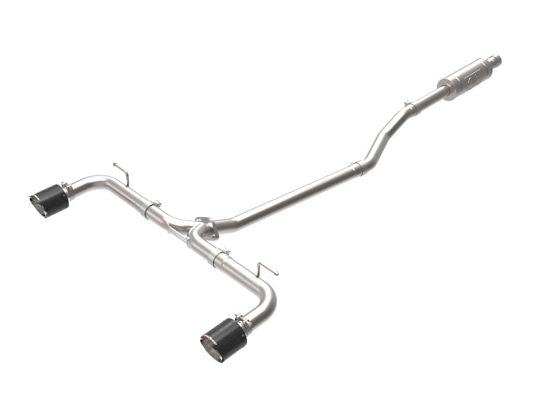 aFe Takeda 2-1/2in 304 SS Cat-Back Exhaust w/ Carbon Fiber Tips 14-18 Mazda 3 L4 2.0L/2.5L - 49-37015-C