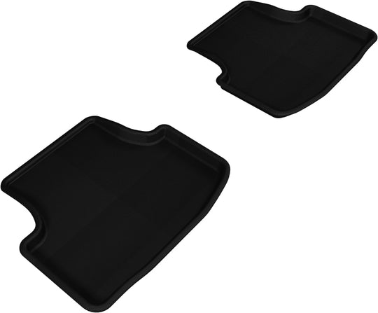 3D MAXpider 2015-2018 Volkswagen Golf Kagu 2nd Row Floormats - Black - L1VW05021509