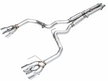 Load image into Gallery viewer, AWE 2024 Ford Mustang GT Fastback S650 RWD Track Edition Cat-Back Exhaust w/ Quad Chrome Silver Tips - 3020-42650