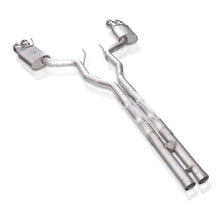 Load image into Gallery viewer, Stainless Works 18+ Ford Mustang GT 3in Legend 304SS Catback w/ H-Pipe Quad Polished Tips (No Valve) - M18CBHPCL