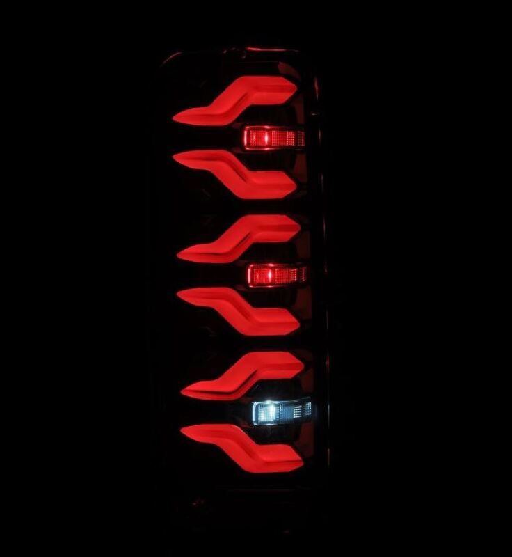 AlphaRex 87-96 Ford Bronco/F-150 Luxx-Series LED Tail Lights - Alpha-Black - 658006