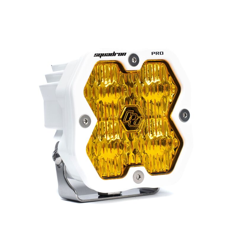 Baja Designs Squadron 2.0 Pro LED Wide Cornering - Baja Amber w/White Housing - 490015WT2