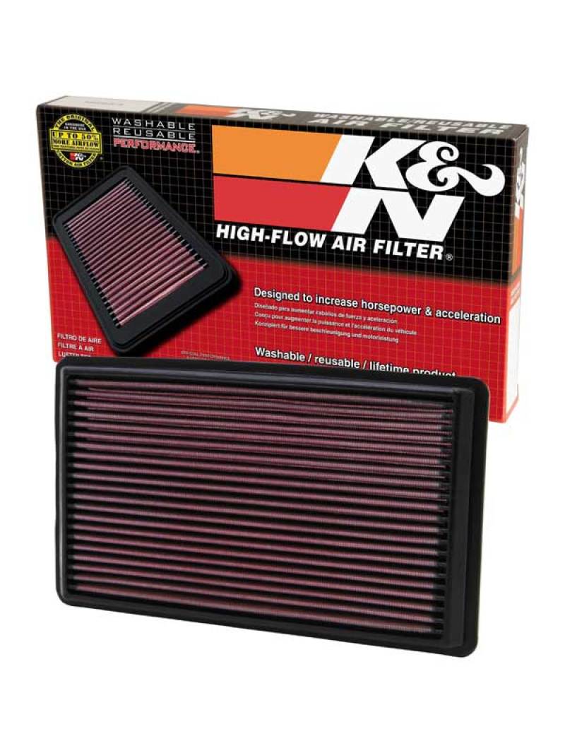 K&N 02-07 WRX/STi Drop In Air Filter 11in O/S Length / 6.563in O/S Width / 1.063in Height - 33-2232