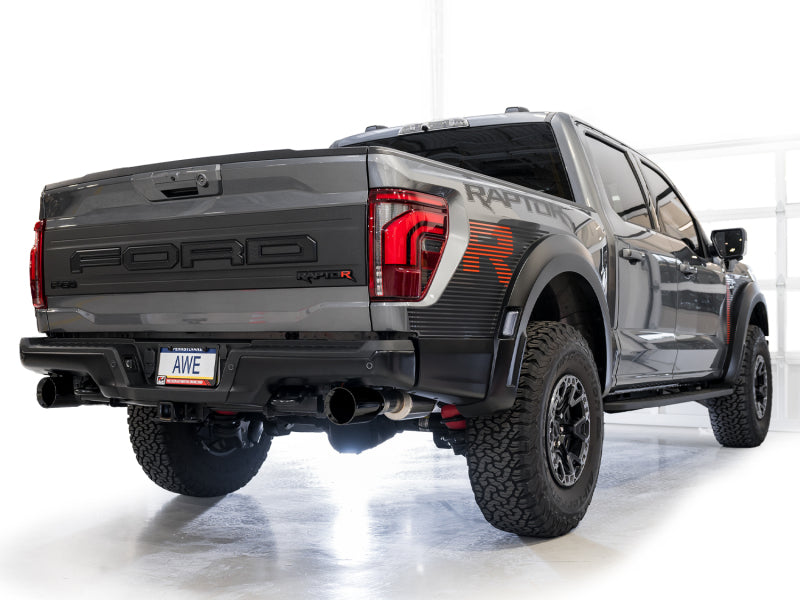AWE Tuning Gen 3 Raptor R SwitchPath Exhaust - Diamond Black Tips - 3025-33852
