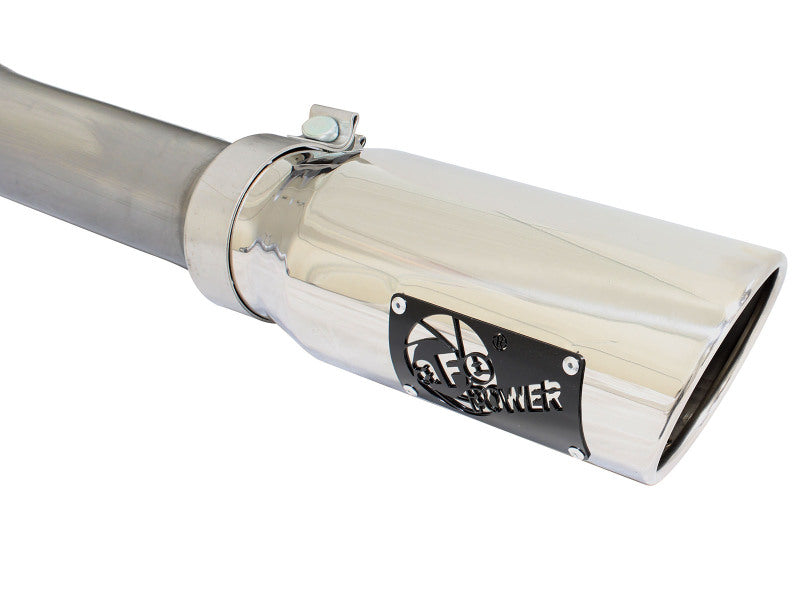 aFe MACHForce XP Exhaust 3in SS Dual Side Exit CB w/ Polish Tips 15 Ford F150 Ecoboost V6-2.7L/3.5L - 49-43070-P